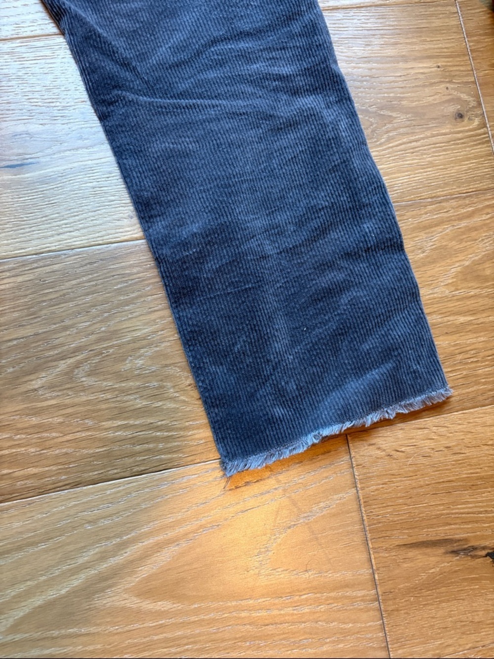 Loft Dark Corduroy Straight Leg Pants Women’s Size 12 Blue/Gray Business Classic - Picture 9 of 12
